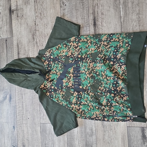 Puma Multicolor Camo Hoodie Sweat shirt - Picture 1 of 9